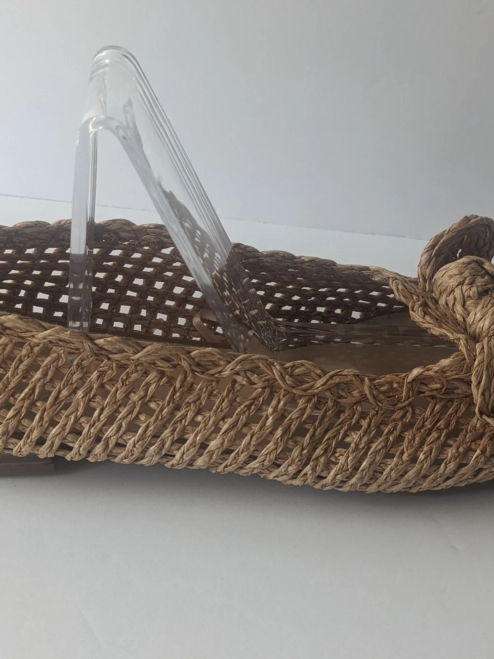 C. Est 1946 Braided Raffia Pointed Flats - Natural Tan 10